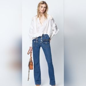 spring 2020 Zadig & Voltaire SHIRT WITH RUFFLES blouse